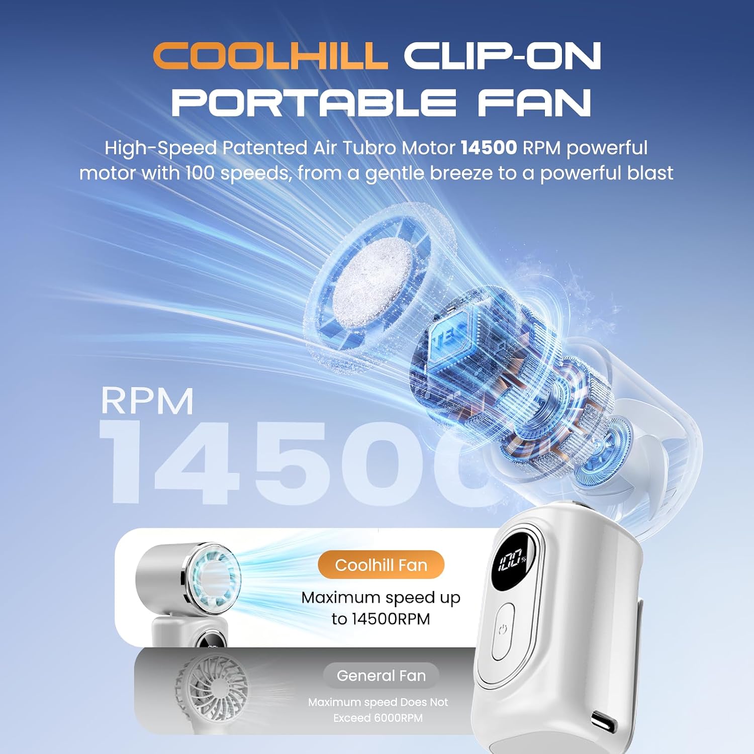 Coolhill Clip-On Mini Fan view 2